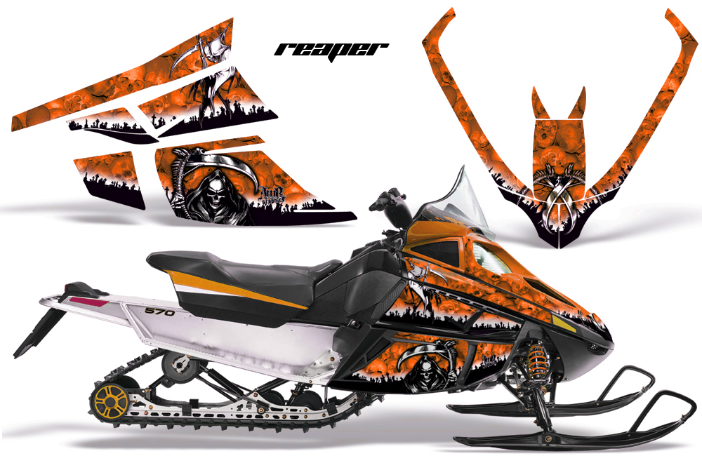 Arctic Cat F Series Graphics Kits Reaper orange